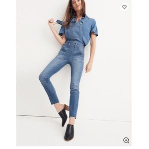 NWT Madewell Skinny Overalls in Kemp Wash Size XL